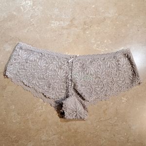 Honeydew Gray Lace Cat Hipster Panty XL